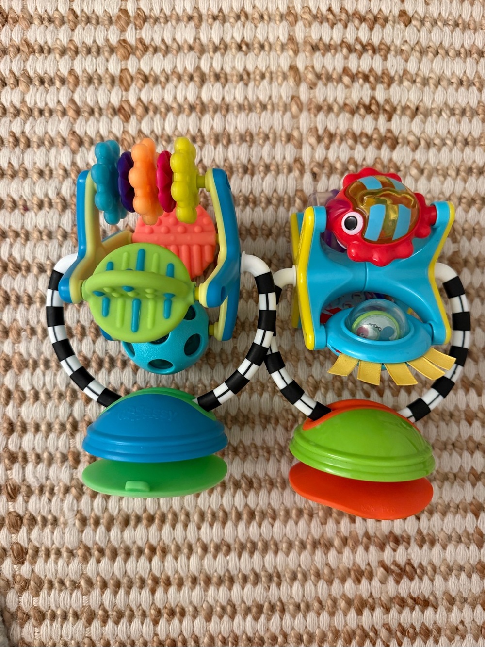 Sassy Baby Sensory Toy Bundle 2pc Suction Cup Tray Toys 6M+